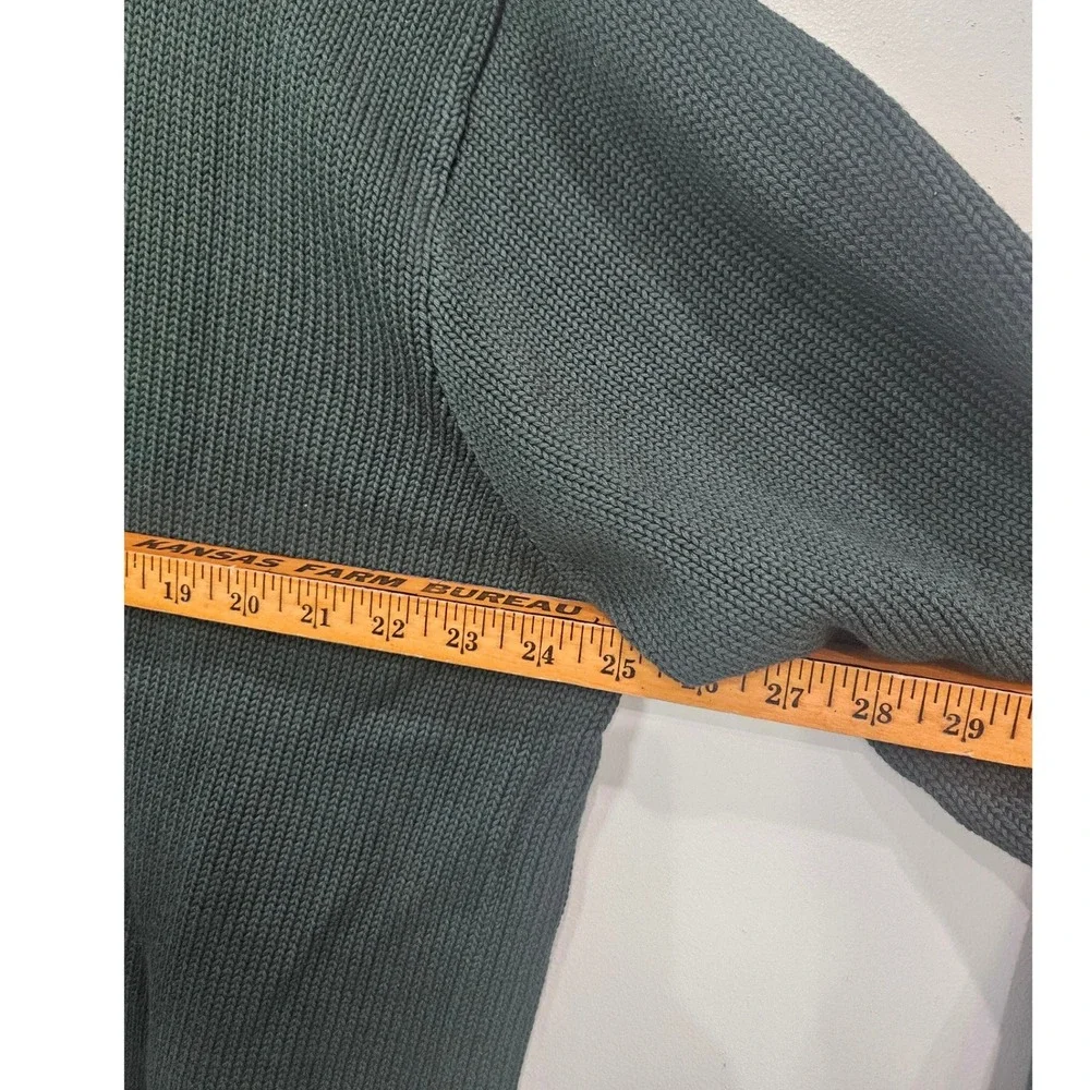 Polo Ralph Lauren Mens XL Hunter Green Cotton Shaker Knit Crew Neck Sweater